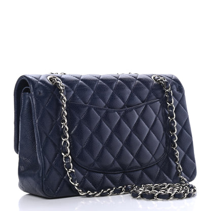 Chanel Caviar Quilted Medium Double Flap Navy 2 of 4