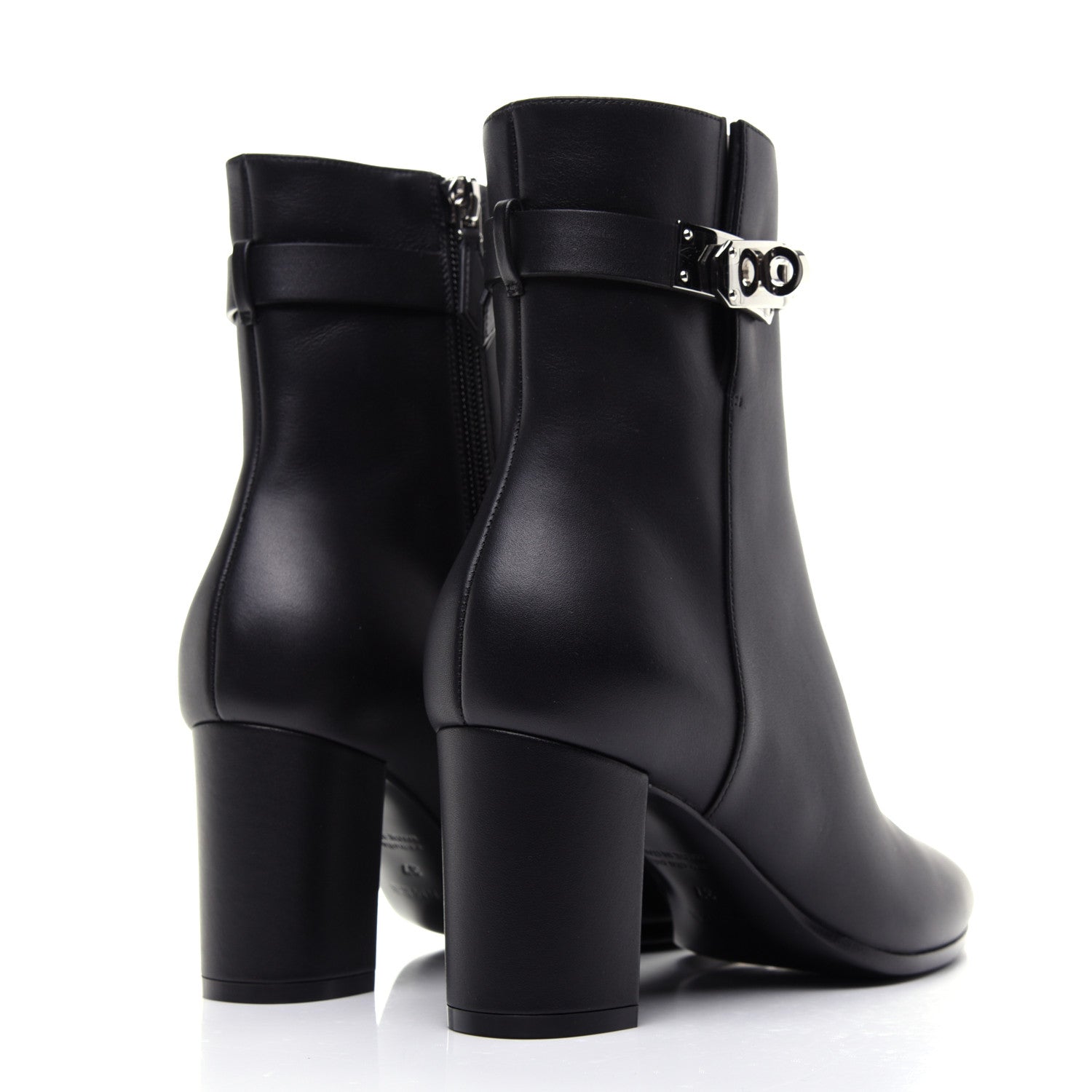 Hermes Calfskin Saint Germain Ankle Boots 37 Black 3 of 13