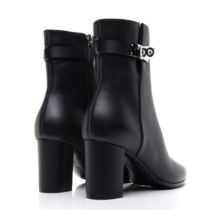 Hermes Calfskin Saint Germain Ankle Boots 37 Black 3 of 13