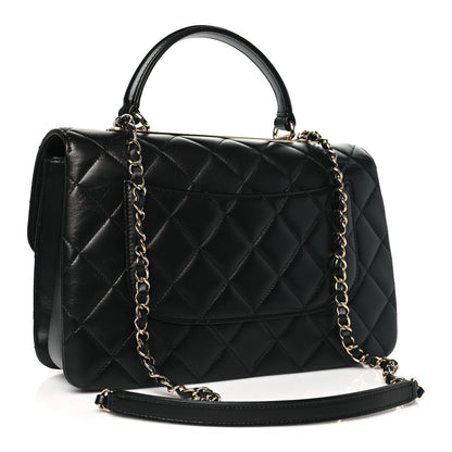 Chanel Lambskin Quilted Medium Trendy CC Flap Dual Handle Bag Black 3 of 10
