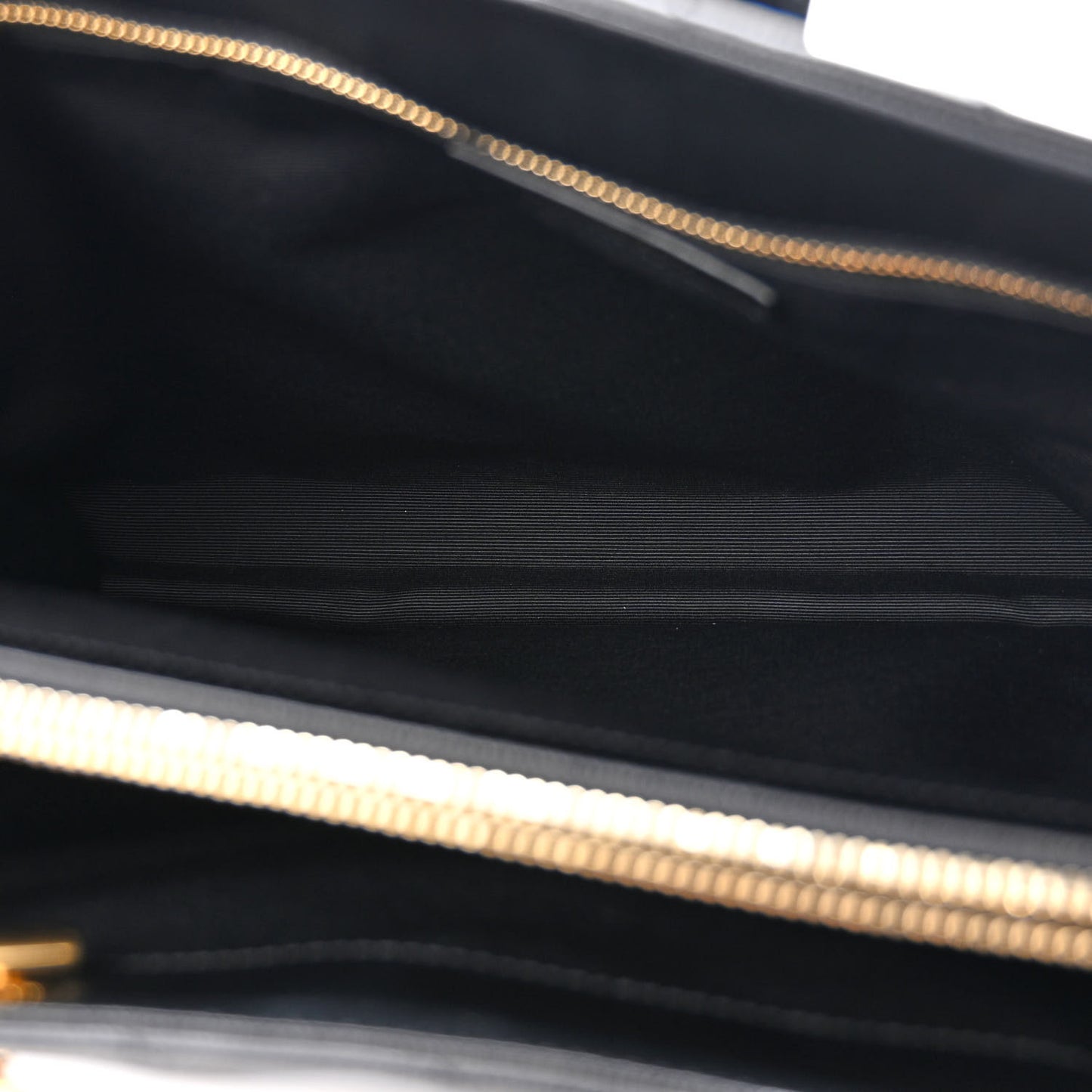 Grain De Poudre Matelasse Chevron Monogram Shopping Bag Black