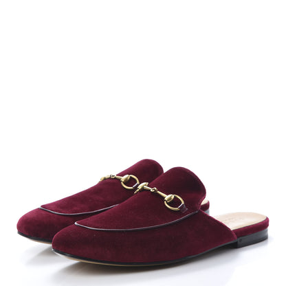 Gucci Velvet Mens Princetown Slippers 10.5 Malbec Dark Malbec 3 of 9
