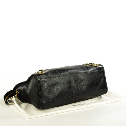 Balenciaga Chevre Gold Metallic Edge Hardware City Black 7 of 12