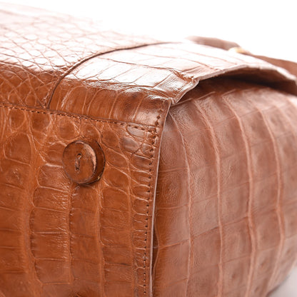 Nancy Gonzalez Crocodile Top Handle Tote Brown 12 of 14