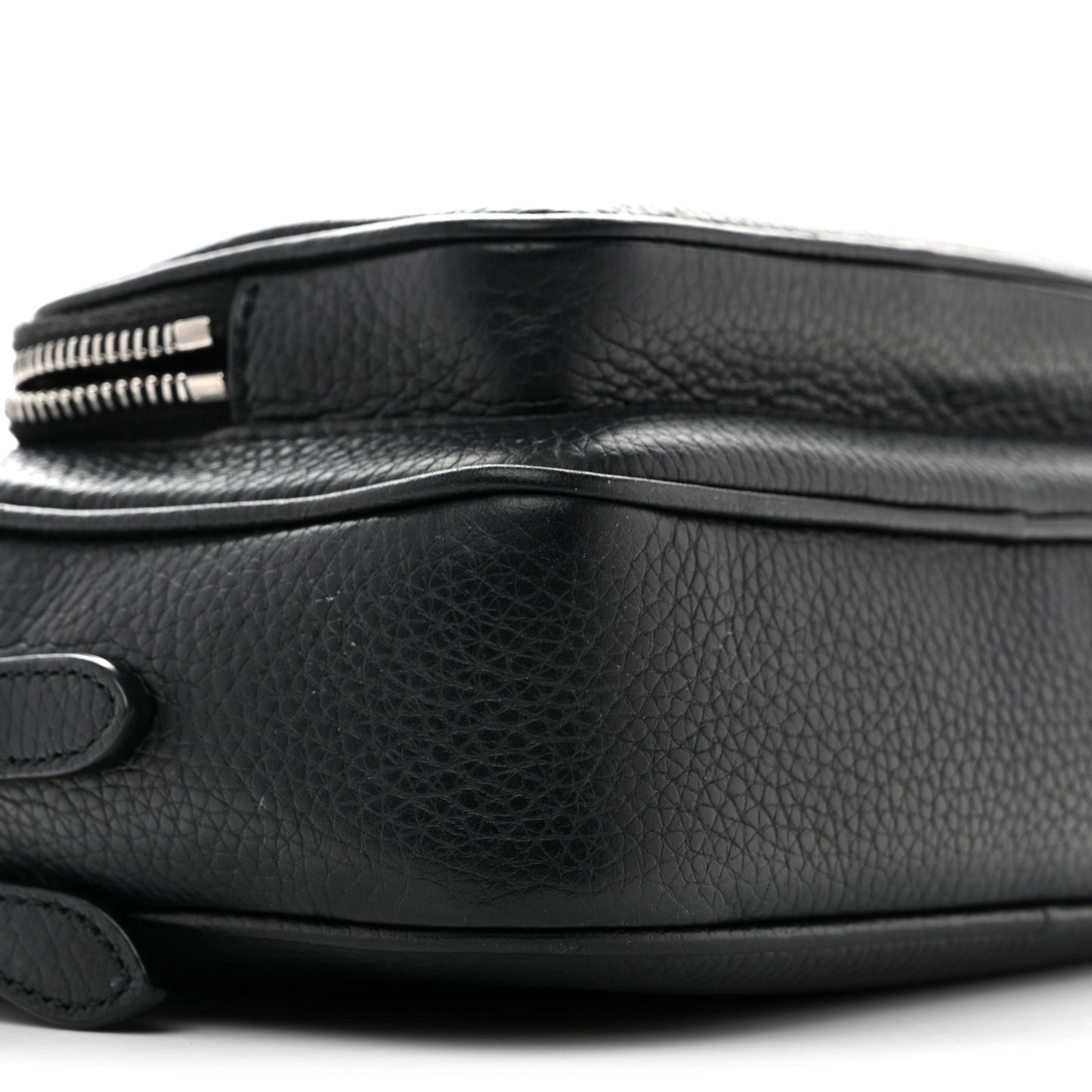 Grained Calfskin Small Camera Bag Black