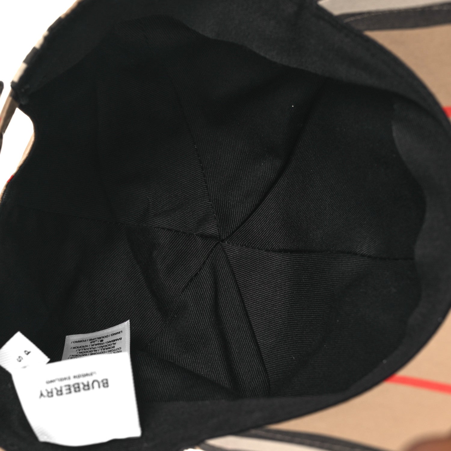 Burberry Cotton Vintage Check Monogram Baseball Hat S Archive
