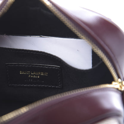 Saint Laurent Calfskin Canvas Monogram Lou Belt Bag Natural Dark Legion Red 6 of 9