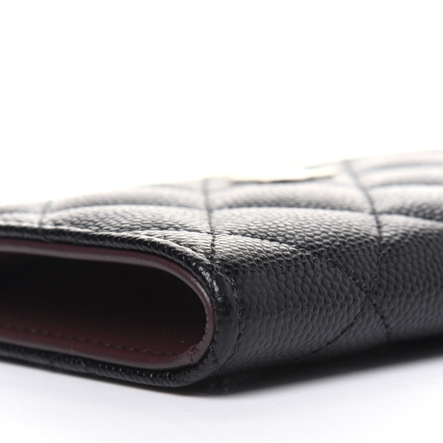 Caviar Quilted Key Holder Case Black