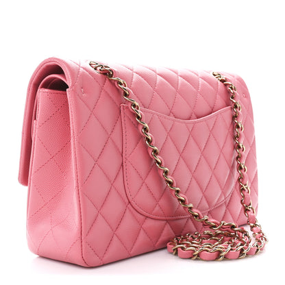 Chanel Caviar Quilted Medium Double Flap Pink 3 of 13