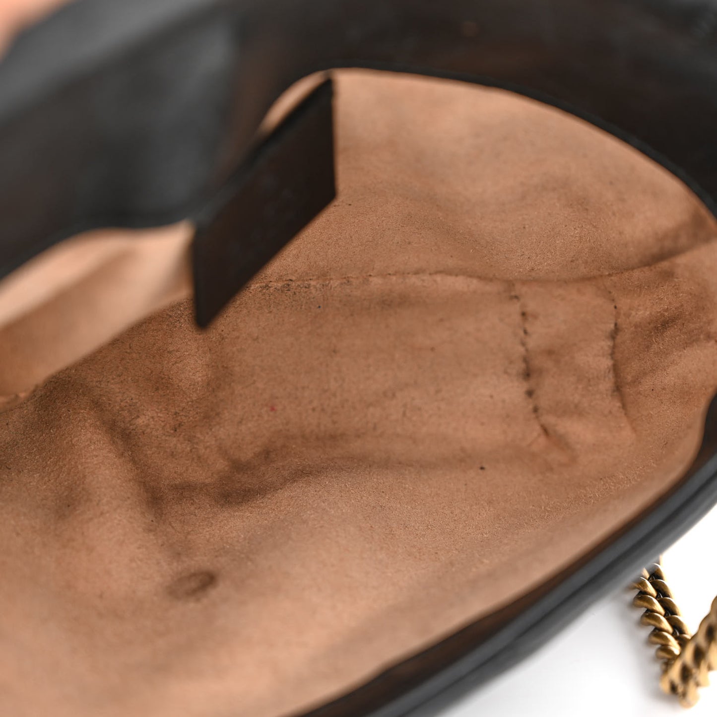Calfskin Matelasse Super Mini GG Marmont Shoulder Bag Black