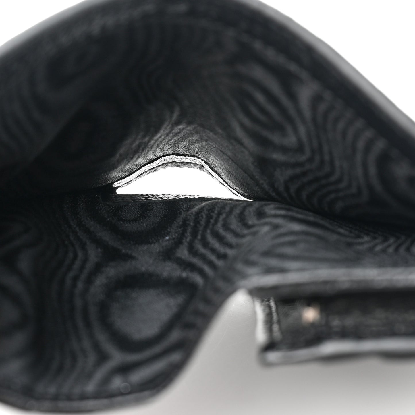 X BALENCIAGA BB Monogram Web Ophidia Card Case Wallet Black