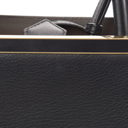 Fendi Vitello Dolce Century Petite 2Jours Tote Black Carbone 10 of 10