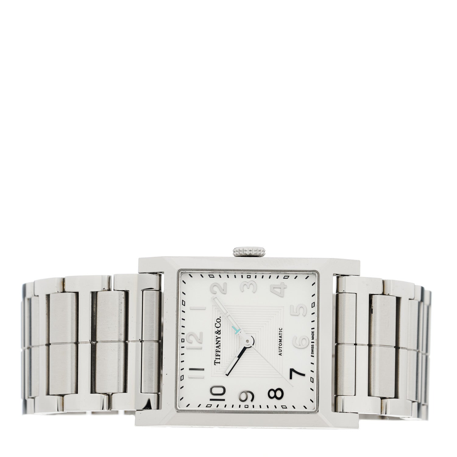 Tiffany Stainless Steel 27mm 1837 Makers Square Automatic Watch 2 of 6