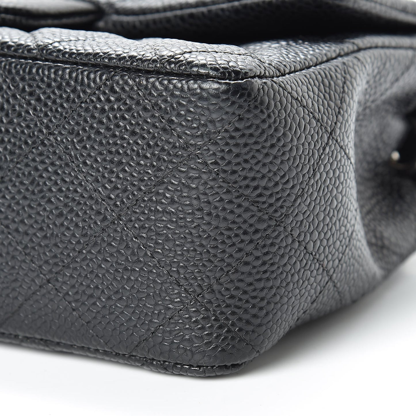 Caviar Quilted Mini Rectangular Flap Black