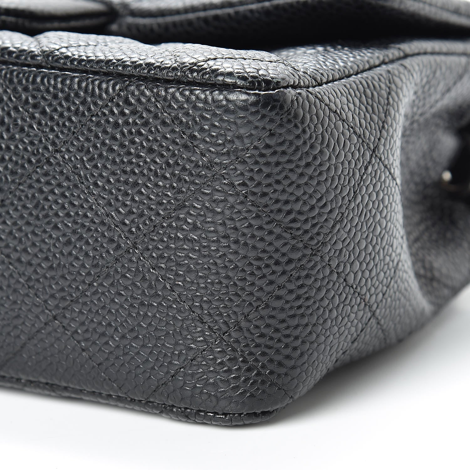 Chanel Caviar Quilted Mini Rectangular Flap Black 9 of 10