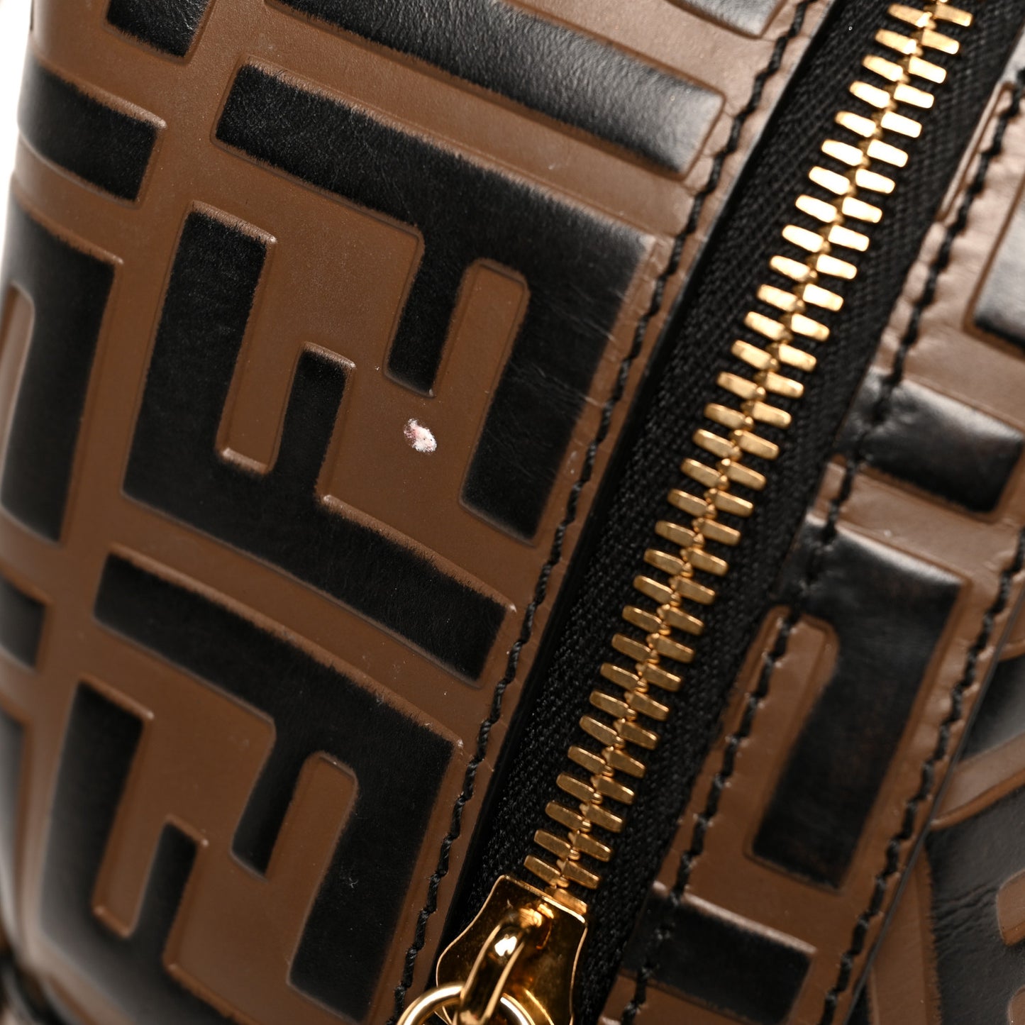Vitello Bi-Color FF 1974 Embossed Mini Backpack Maya Black