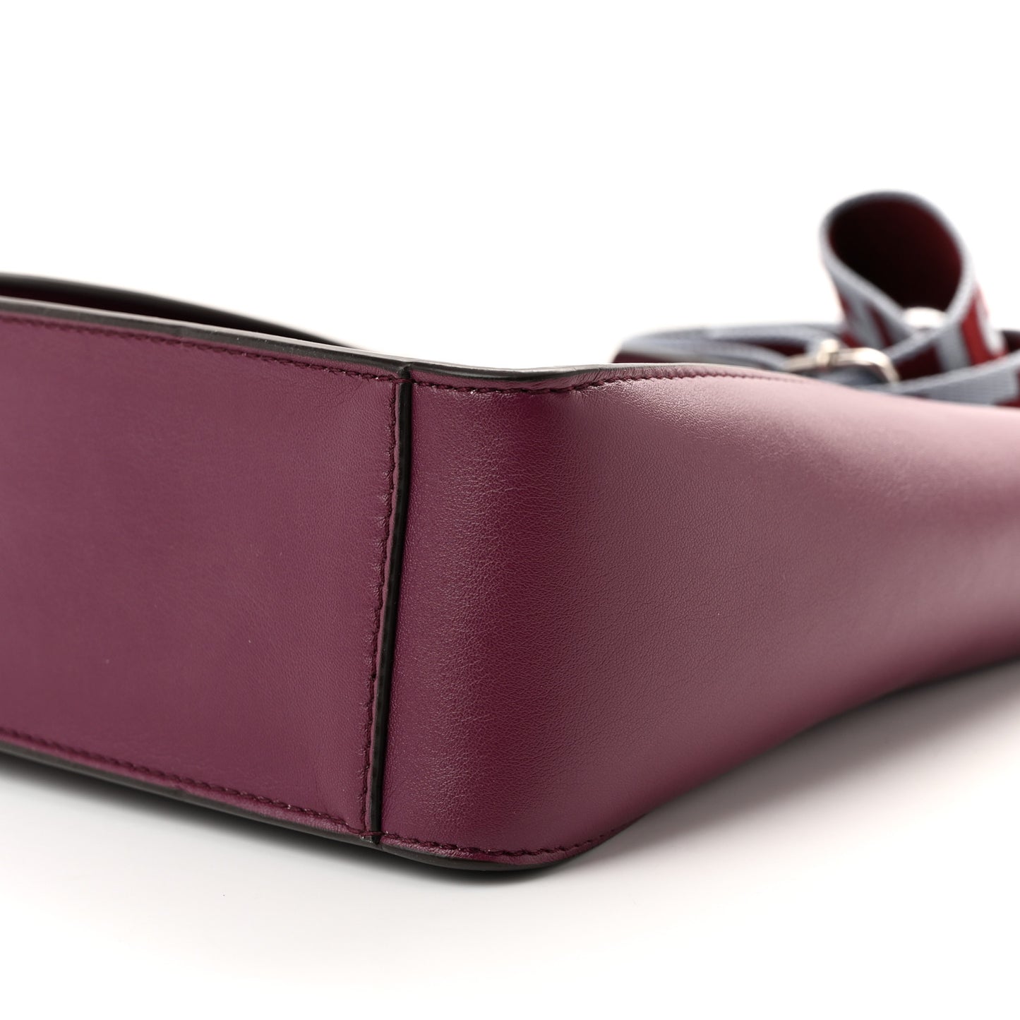 Eco Alter Nappa Perforated Logo Mini Crossbody Wine