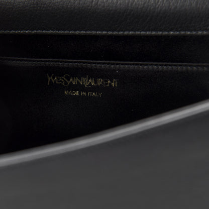Saint Laurent Calfskin Monogram Large Belle De Jour Clutch Black 7 of 7