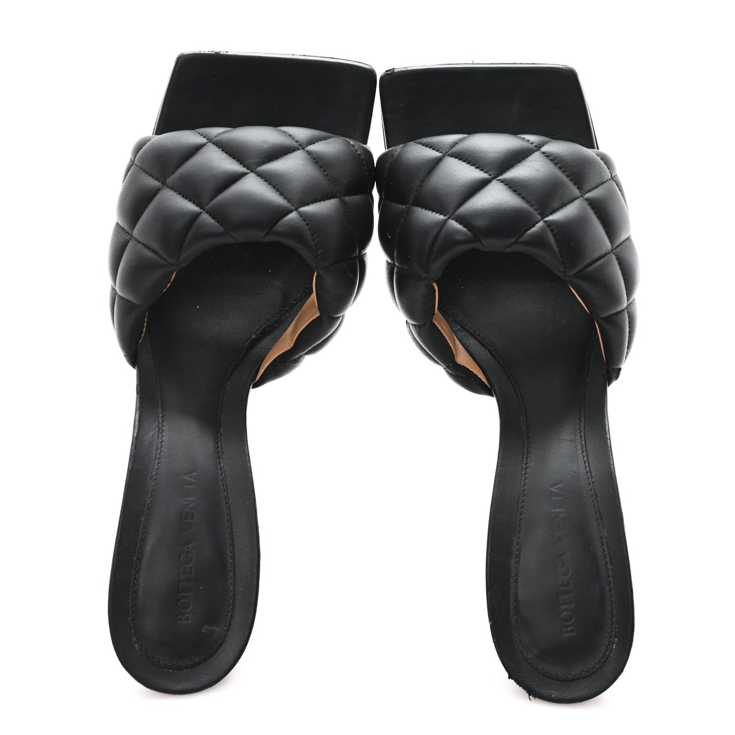 Bottega Veneta Nappa Matelasse Padded Mule Sandals 39.5 Black 2 of 8