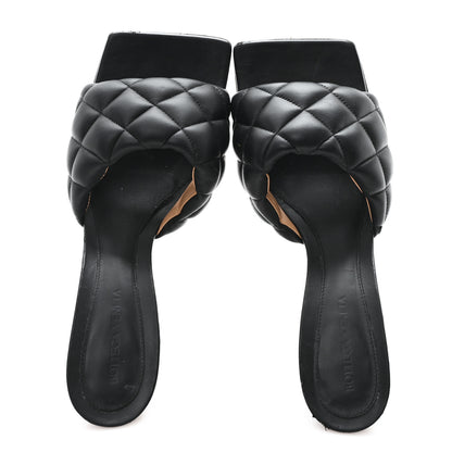 Bottega Veneta Nappa Matelasse Padded Mule Sandals 39.5 Black 2 of 8