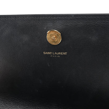 Saint Laurent Smooth Calfskin Medium Braided Monogram Kate Satchel Black 7 of 11