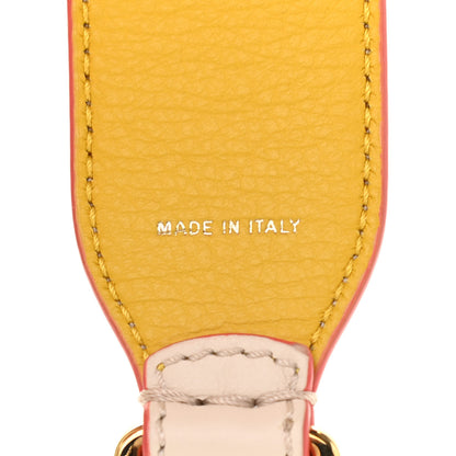 Fendi Vitello Dolce Tri-Color Buttoned Strap You Camelia Blue Sunflower 4 of 5
