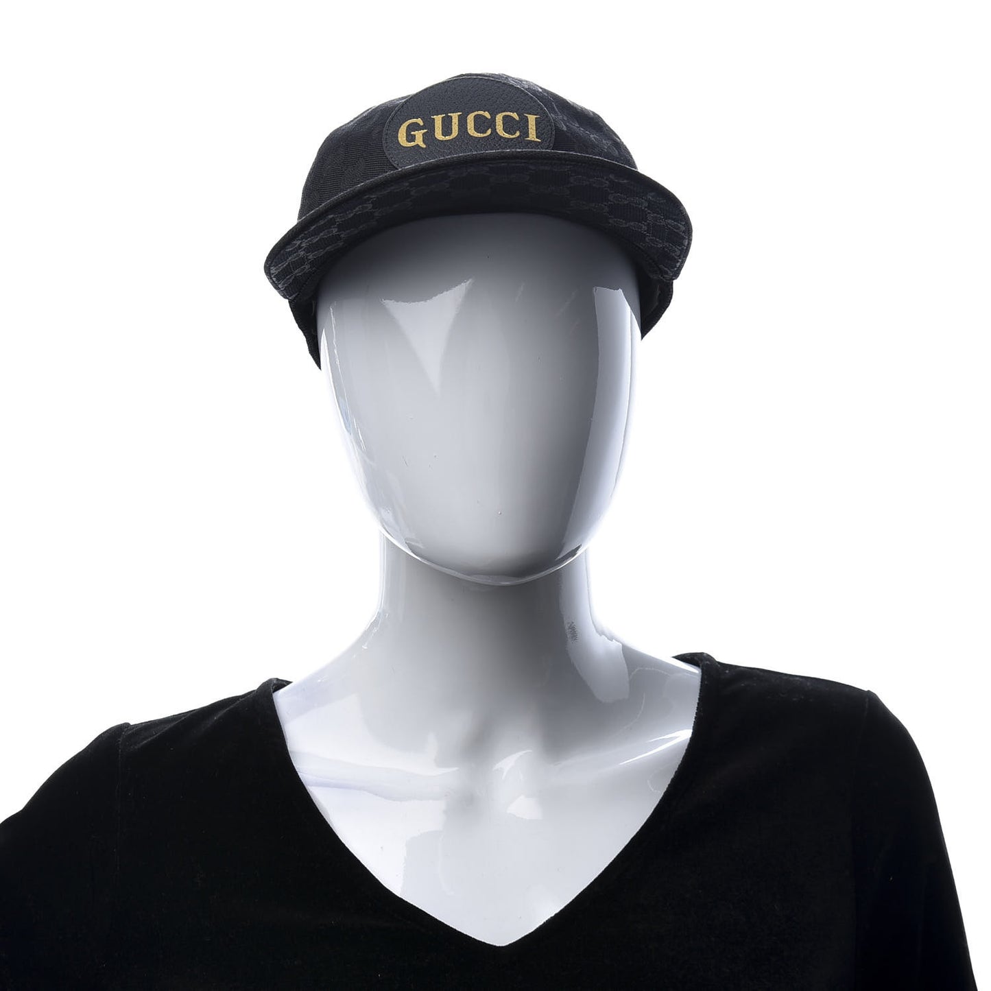 Monogram Textured Dollar Calfskin Zeno Baseball Hat M Black