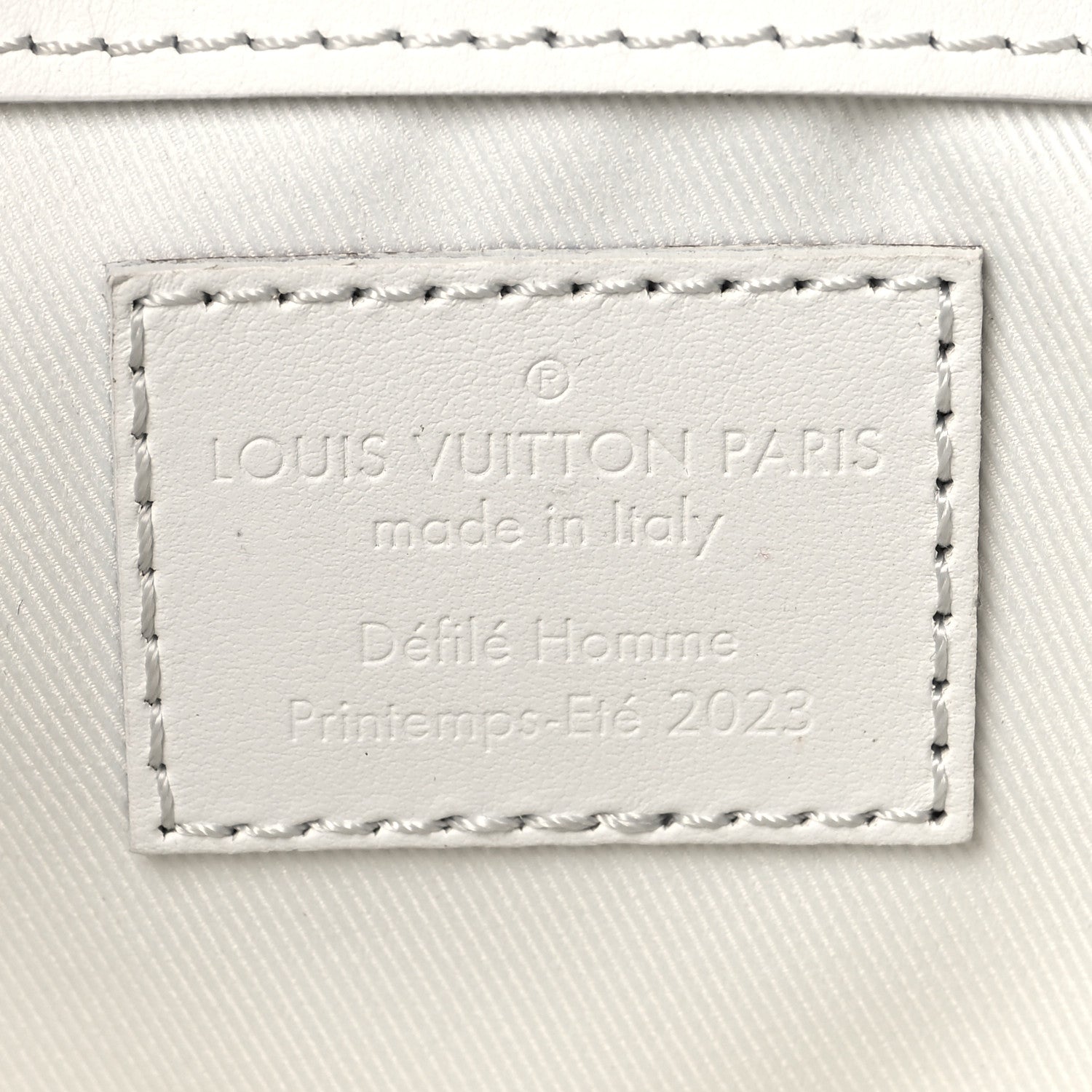 Louis Vuitton Calfskin LV Ornament Sac Plat 24H Optic White 6 of 9