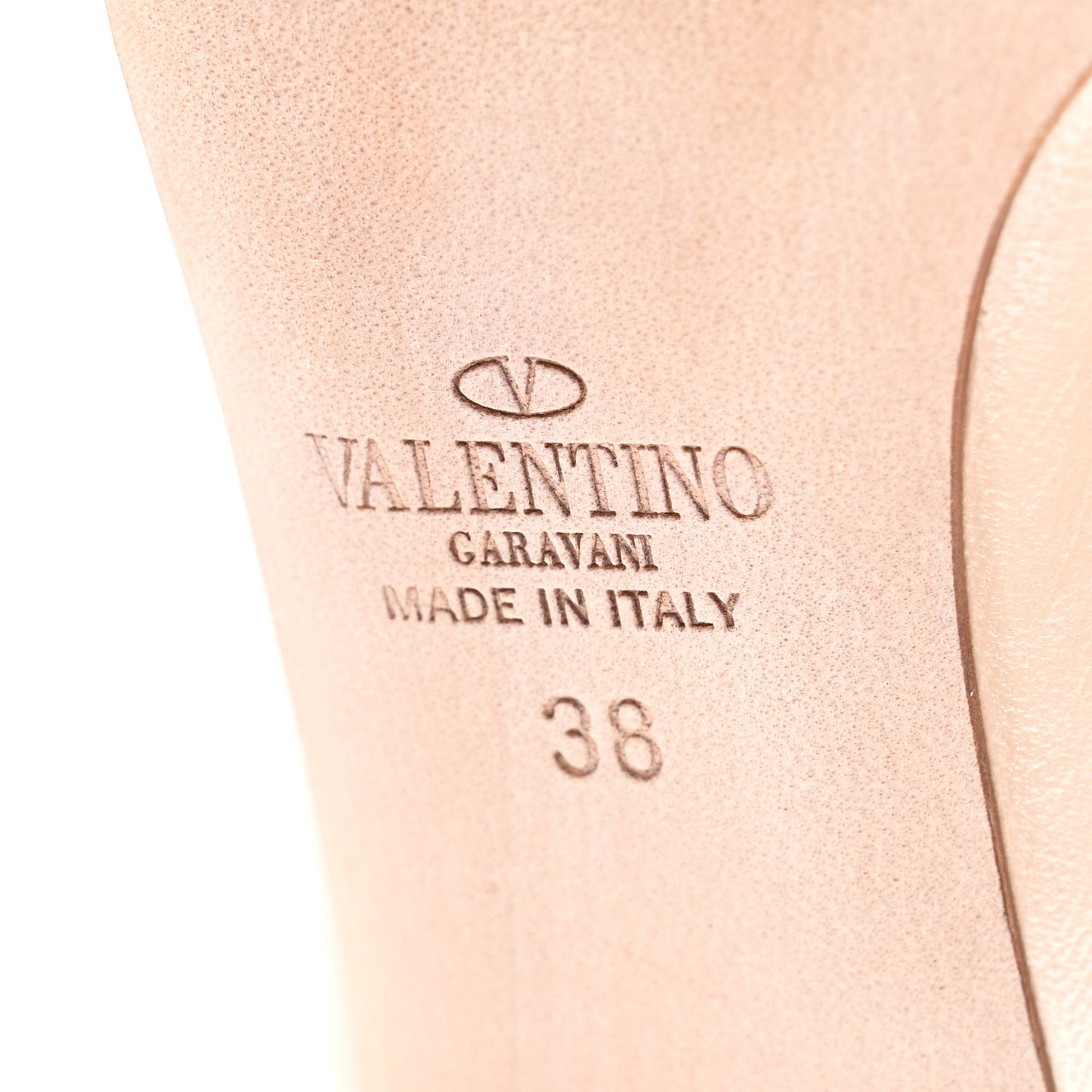 Nappa Rockstud Gladiator Lace Up Pumps 38 Poudre