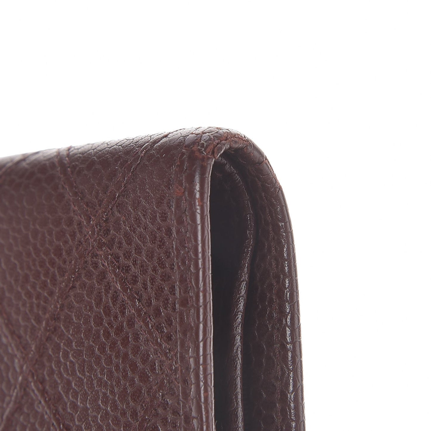 Caviar Stitched French Wallet Brown