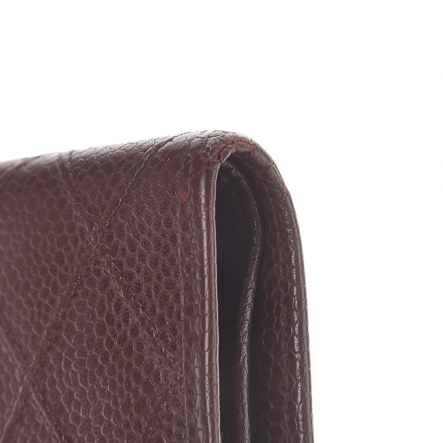 Chanel Caviar Stitched French Wallet Brown 15 of 18