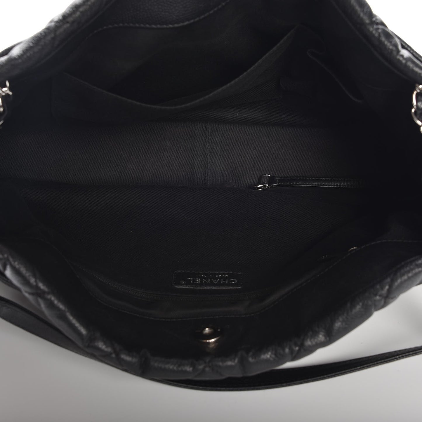 Caviar Quilted Timeless CC Soft Tote Black