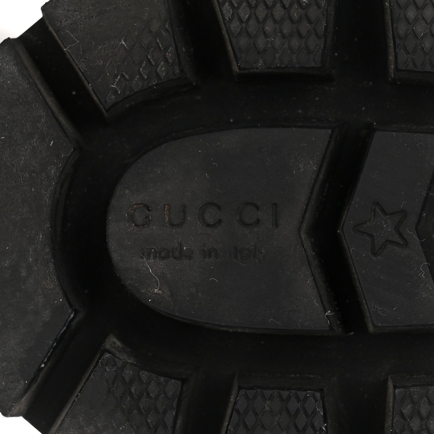 Nappa Frances GG Matelasse Platform Combat Boots 36 Black
