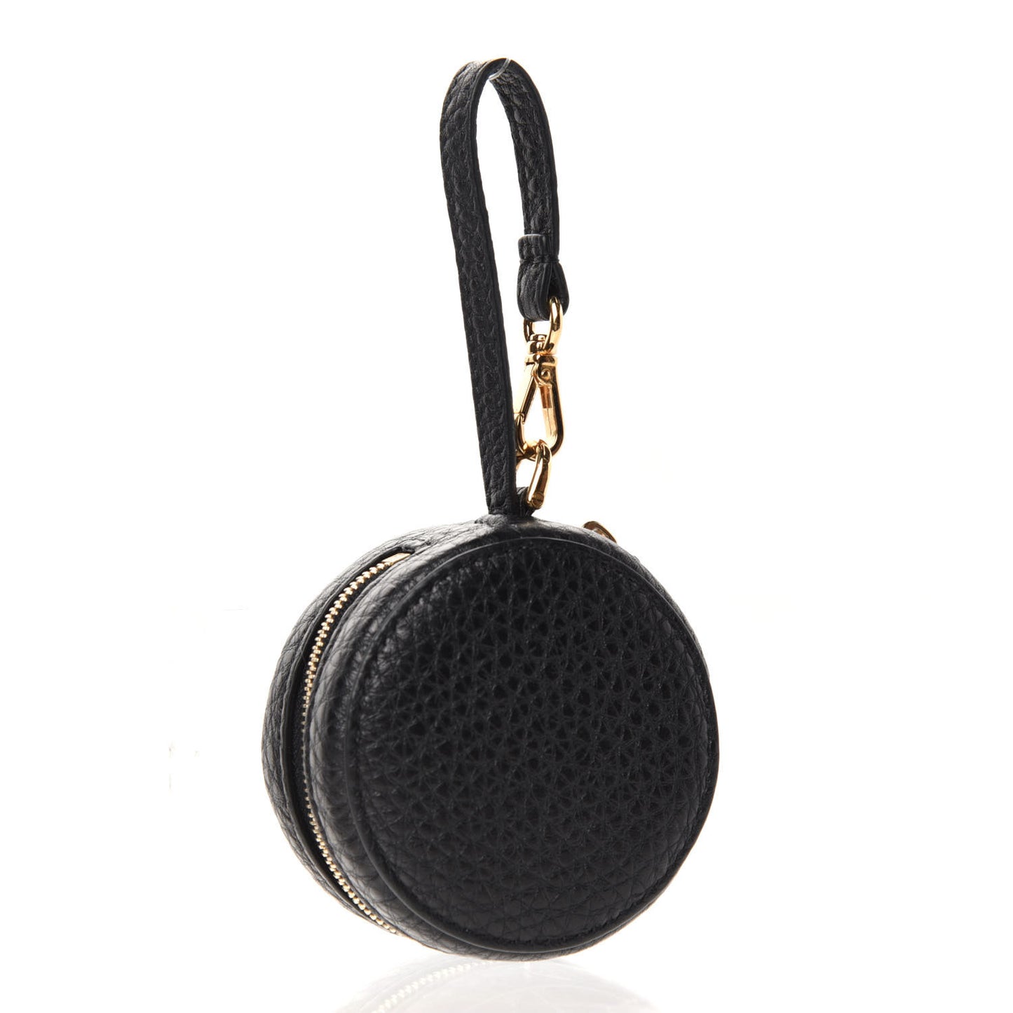 X FILA Calfskin Mania Backpack Help Bag Charm Black