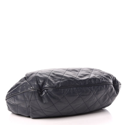 Chanel Calfskin Coco Pleats Hobo Dark Blue 1 of 9
