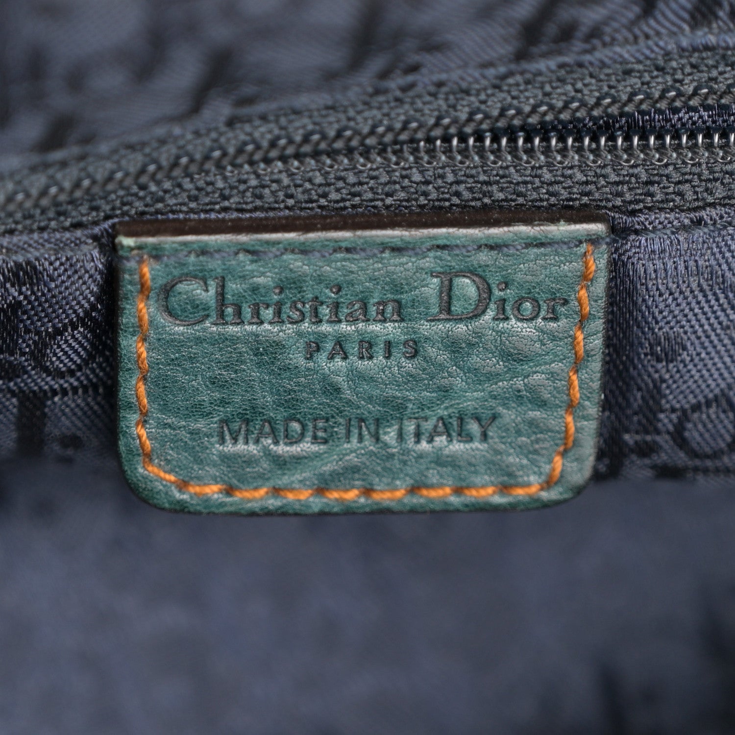 Christian Dior Calfskin Large Gaucho Double Saddle Bag Dark Blue 6 of 14