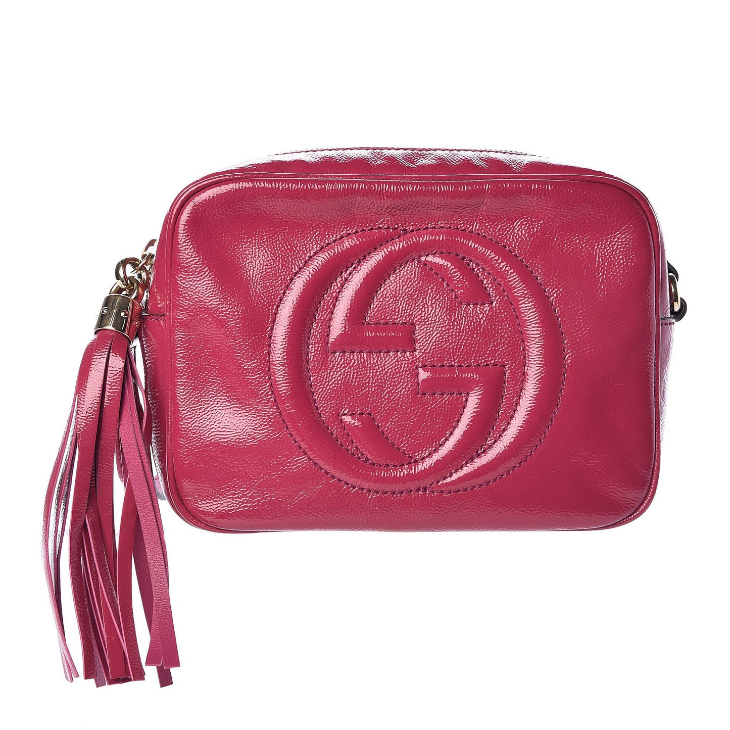 Soft Patent Small Soho Disco Bag Bright Bougainvillea
