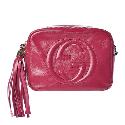 Gucci Soft Patent Small Soho Disco Bag Bright Bougainvillea 1 of 10