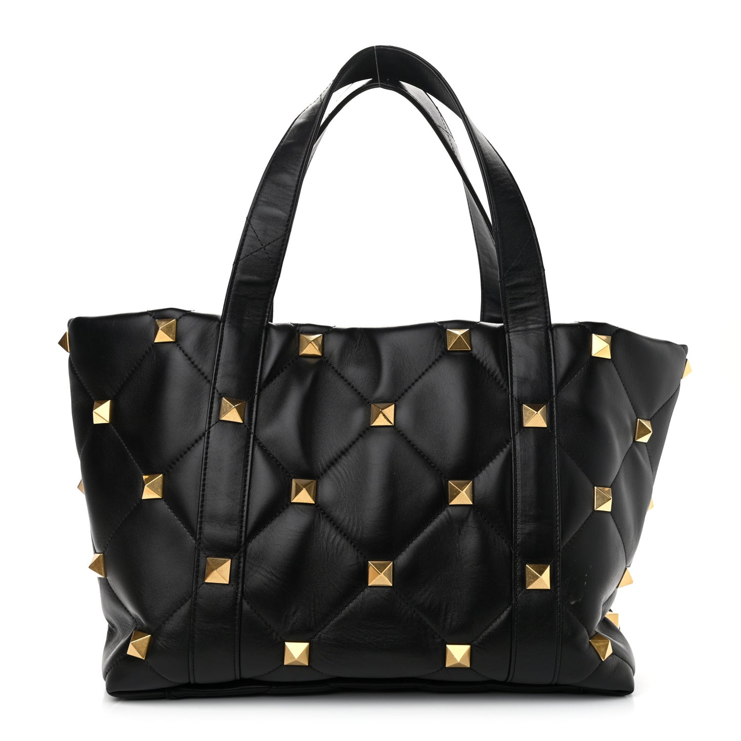 Nappa Medium Roman Stud Tote Black