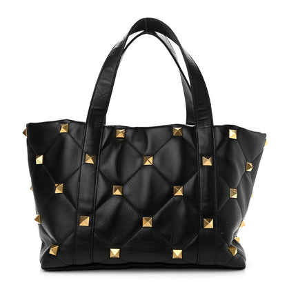 Valentino Garavani Nappa Medium Roman Stud Tote Black 1 of 10
