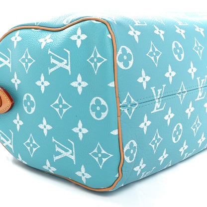 Louis Vuitton Calfskin Monogram Speedy P9 Bandouliere 25 Turquoise 11 of 12