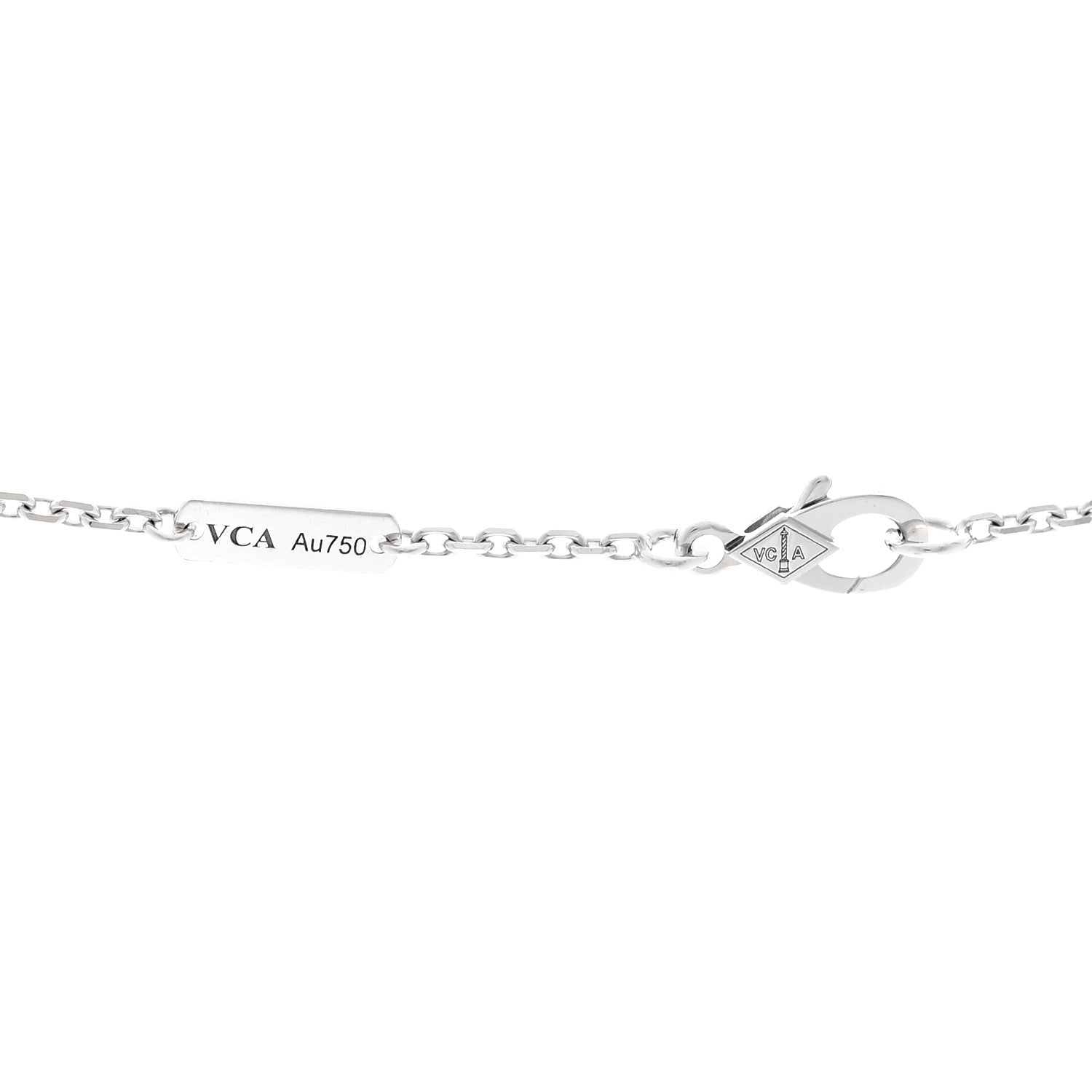 Van Cleef & Arpels 18K White Gold Diamond Two Butterfly Pendant Necklace 4 of 6