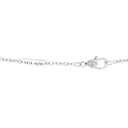 Van Cleef & Arpels 18K White Gold Diamond Two Butterfly Pendant Necklace 4 of 6
