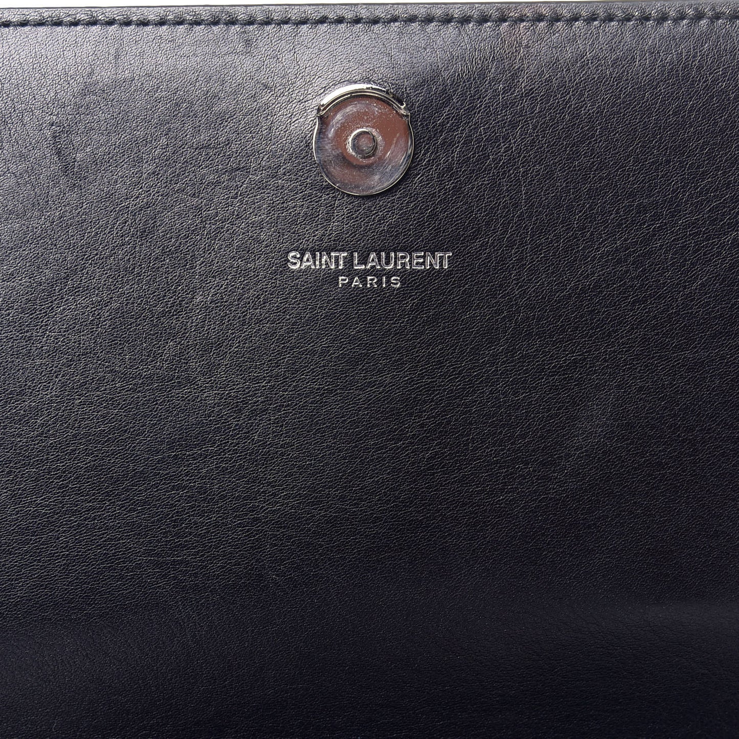 Calfskin Studded Medium Monogram Satchel Black
