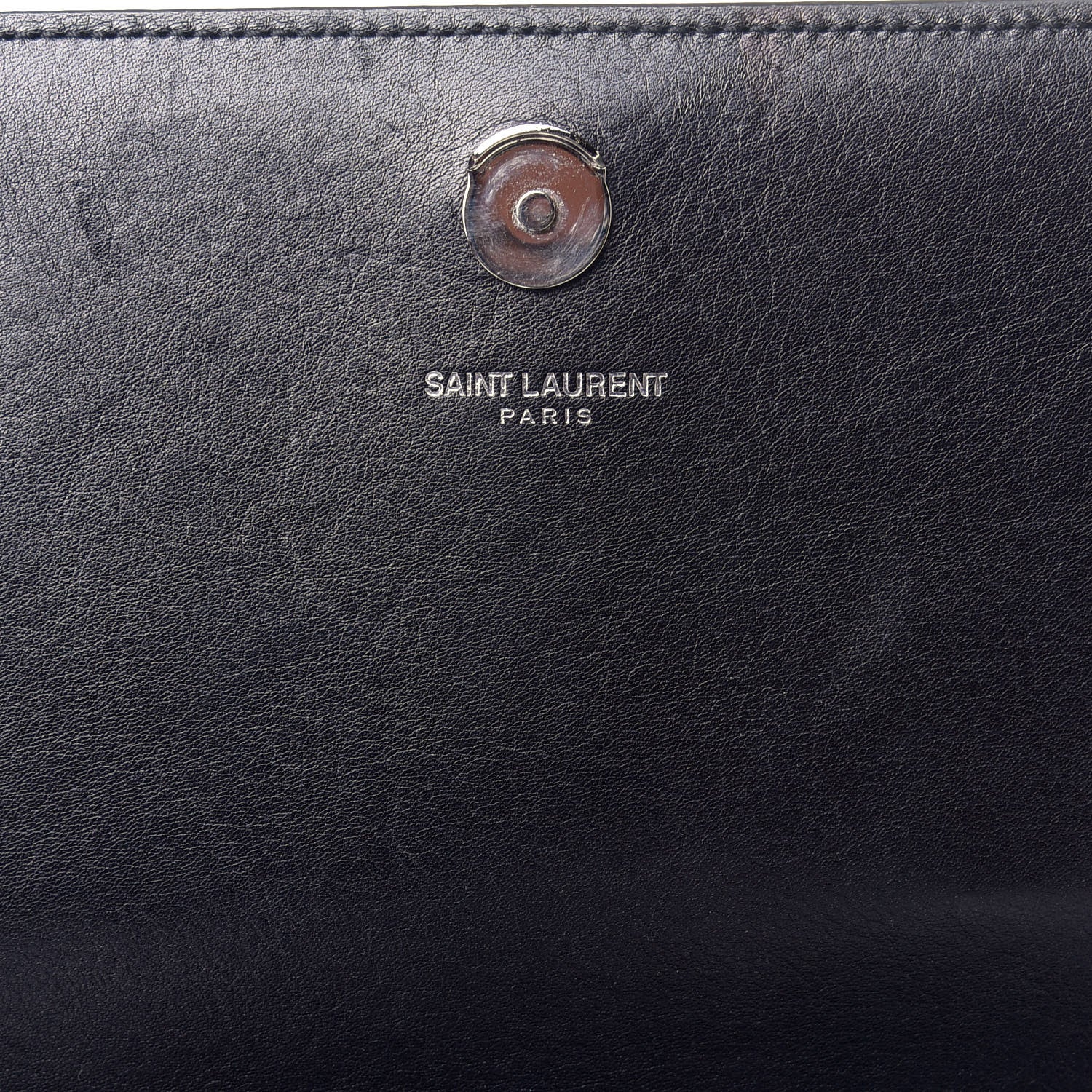 Saint Laurent Calfskin Studded Medium Monogram Satchel Black 10 of 10