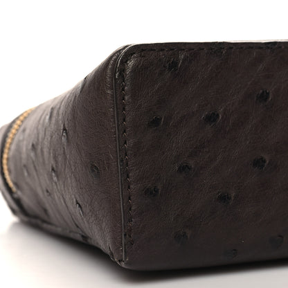Loro Piana Ostrich L19 Extra Pocket Pouch Chocolate 8 of 10