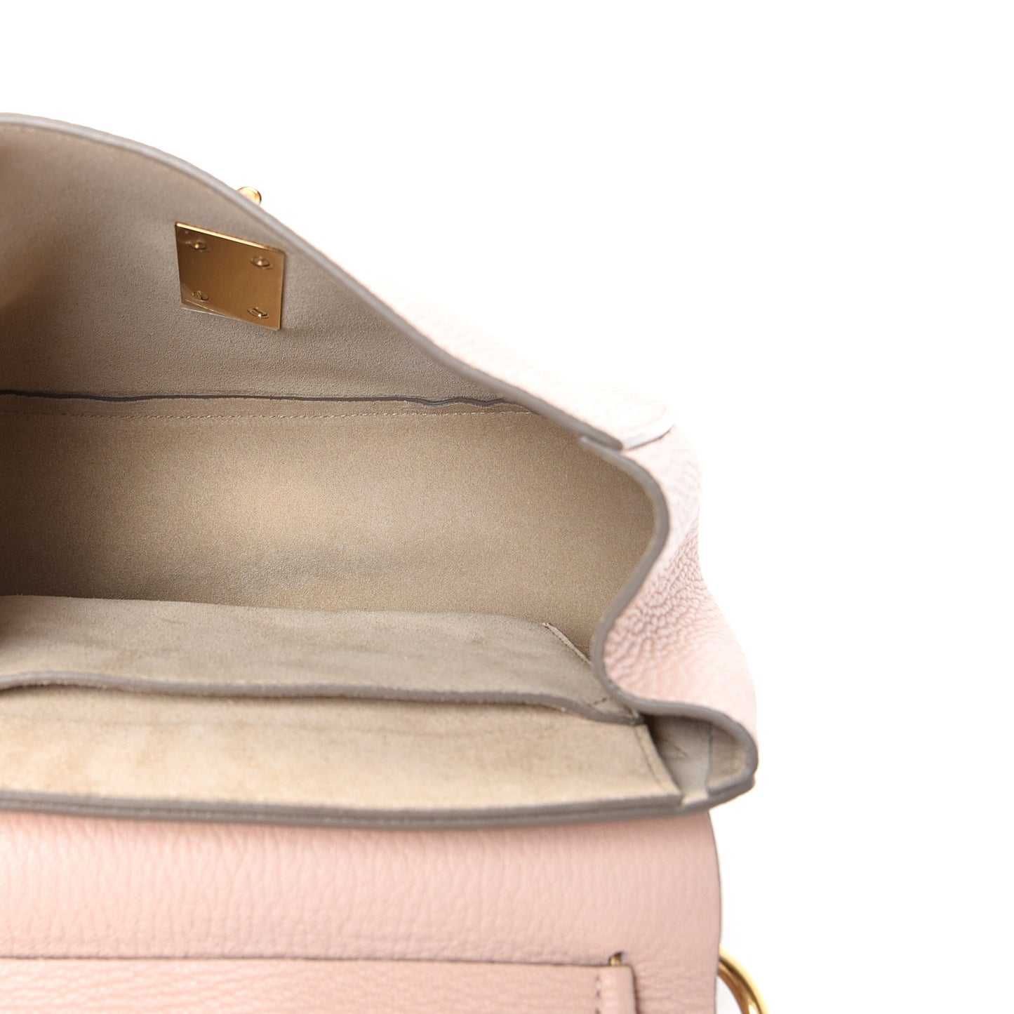 Grained Lambskin Drew Shoulder Bag Cement Pink