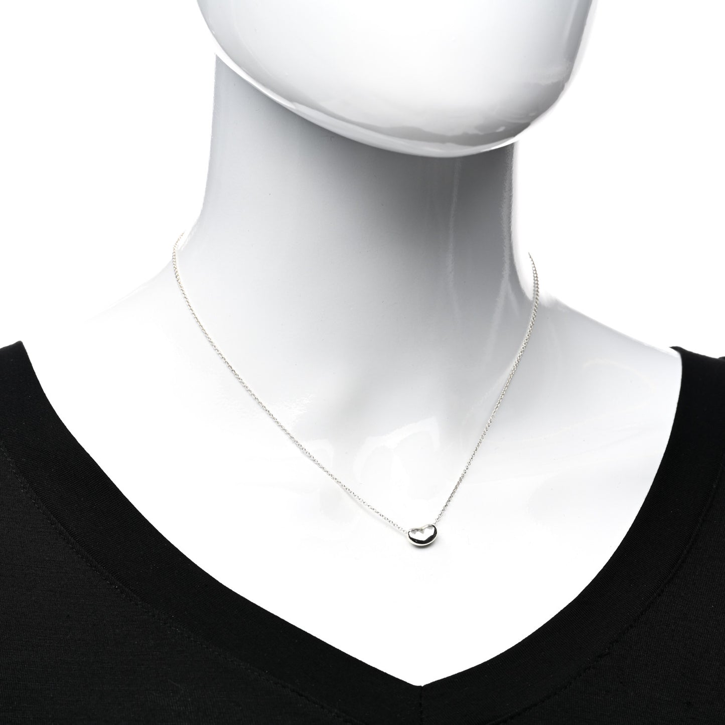 Sterling Silver 9mm Elsa Peretti Bean Pendant Necklace