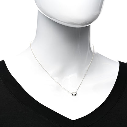 Tiffany Sterling Silver 9mm Elsa Peretti Bean Pendant Necklace 2 of 5