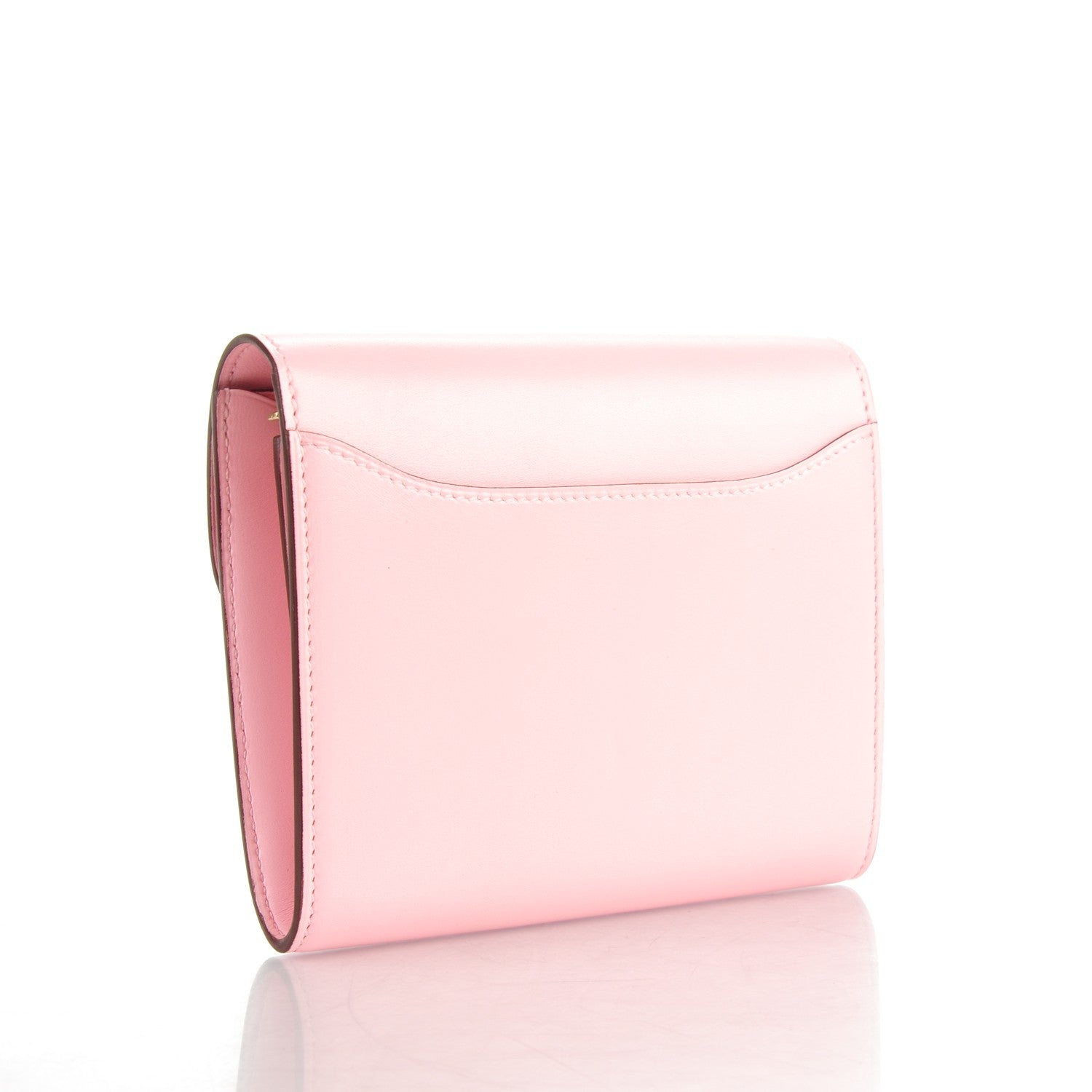 Hermes Tadelakt Lizard Constance Short Wallet Rose Sakura Bougainvillea 3 of 7